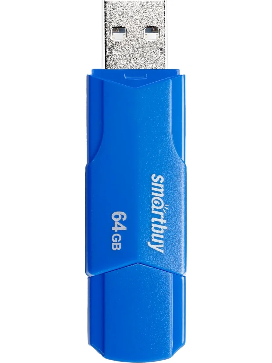 Флешка 64Gb USB 2.0 SmartBuy Clue, синий (SB64GBCLU-BU)