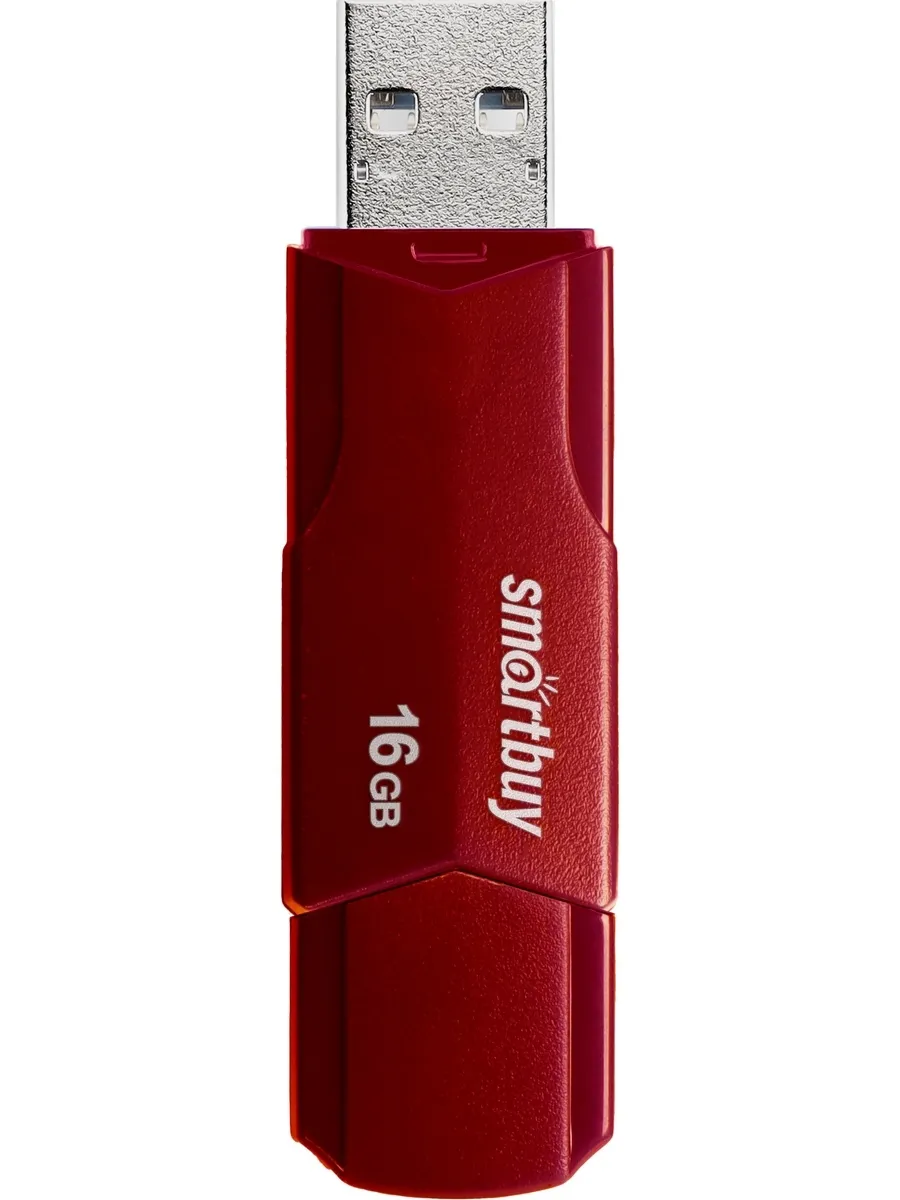 Флешка 16Gb USB 2.0 SmartBuy Clue, бордовый (SB16GBCLU-BG)