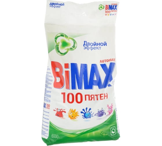   E2E4 Стиральный порошок BIMAX 100 пятен, для белого белья, 6кг, автомат (506-1)
