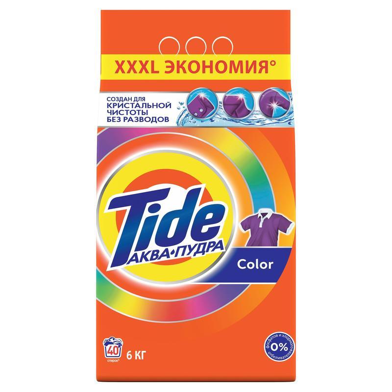   E2E4 Стиральный порошок TIDE Color , для цветного белья, 6кг, автомат