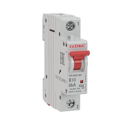 Выключатель автоматический DKC YON MD63-1C40-6 однополюсный (1P/1П) 40А C 6кА (MD63-1C40-6)