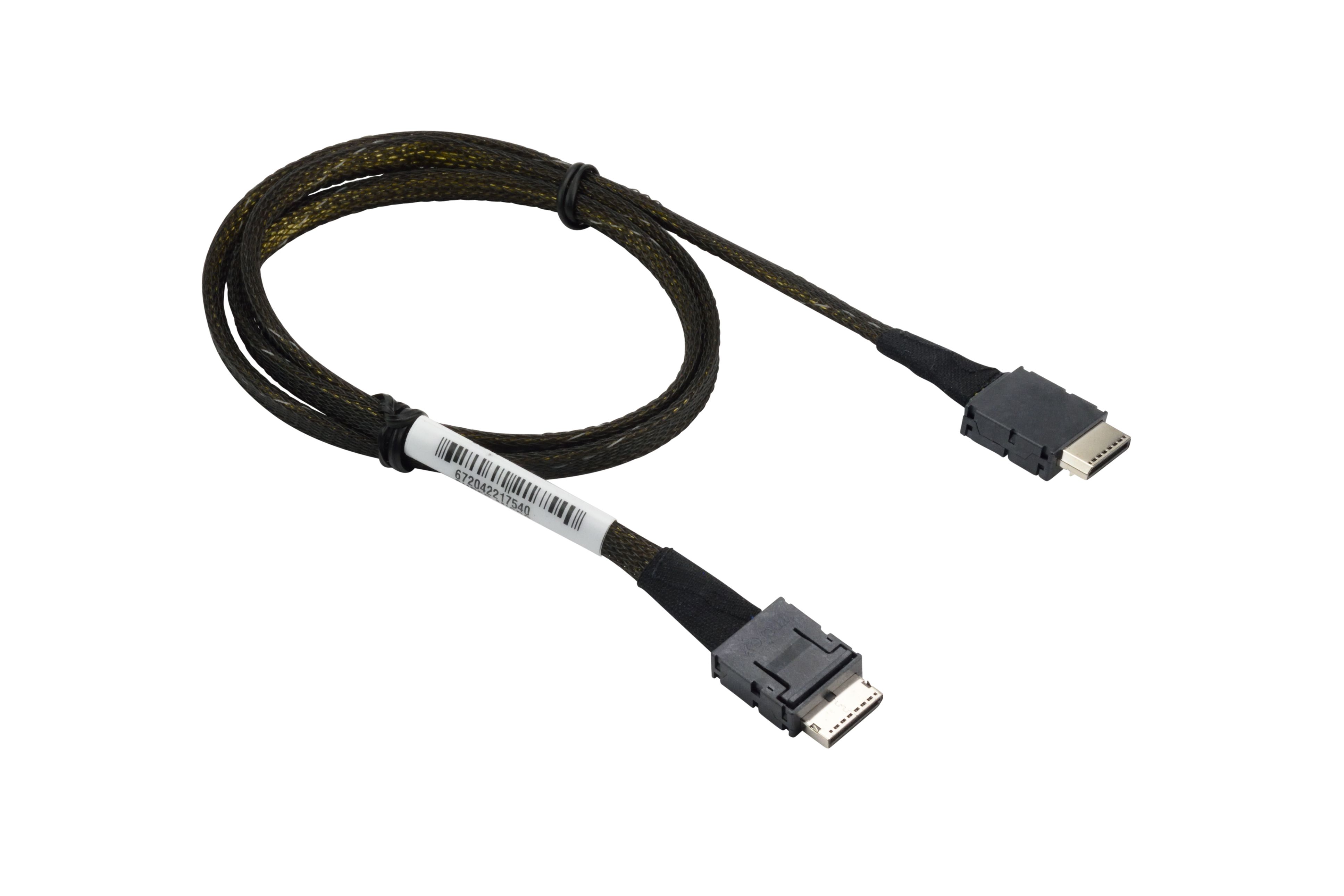 Серверные кабели, шлейфы Кабель SuperMicro, SFF-8611 (OCuLink) - SFF-8611 (OCuLink), 76 см, черный (CBL-SAST-0847)