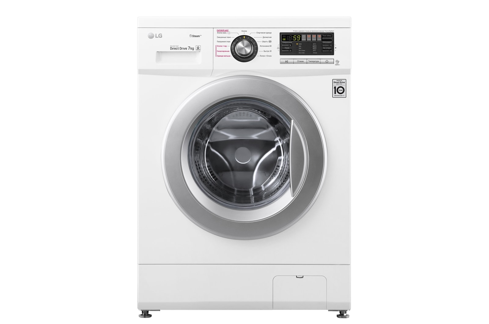 Стиральная машина LG F1296HDS1, 7кг, 1200 об/мин, белый (F1296HDS1)