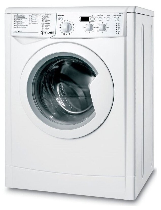 Стиральные машины  E2E4 Стиральная машина Indesit 6105CISL IWSD, 6кг, до 800 об/мин, белый