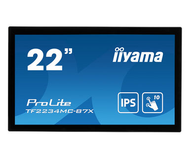 Монитор 21.5 Iiyama TF2234MC-B7X IPS, сенсорный, 1920x1080 (16:9), 350кд/м2, 85Hz, 8мс, 178°/178°, FreeSync, VGA, HDMI, DisplayPort, черный (TF2234MC-B7X)