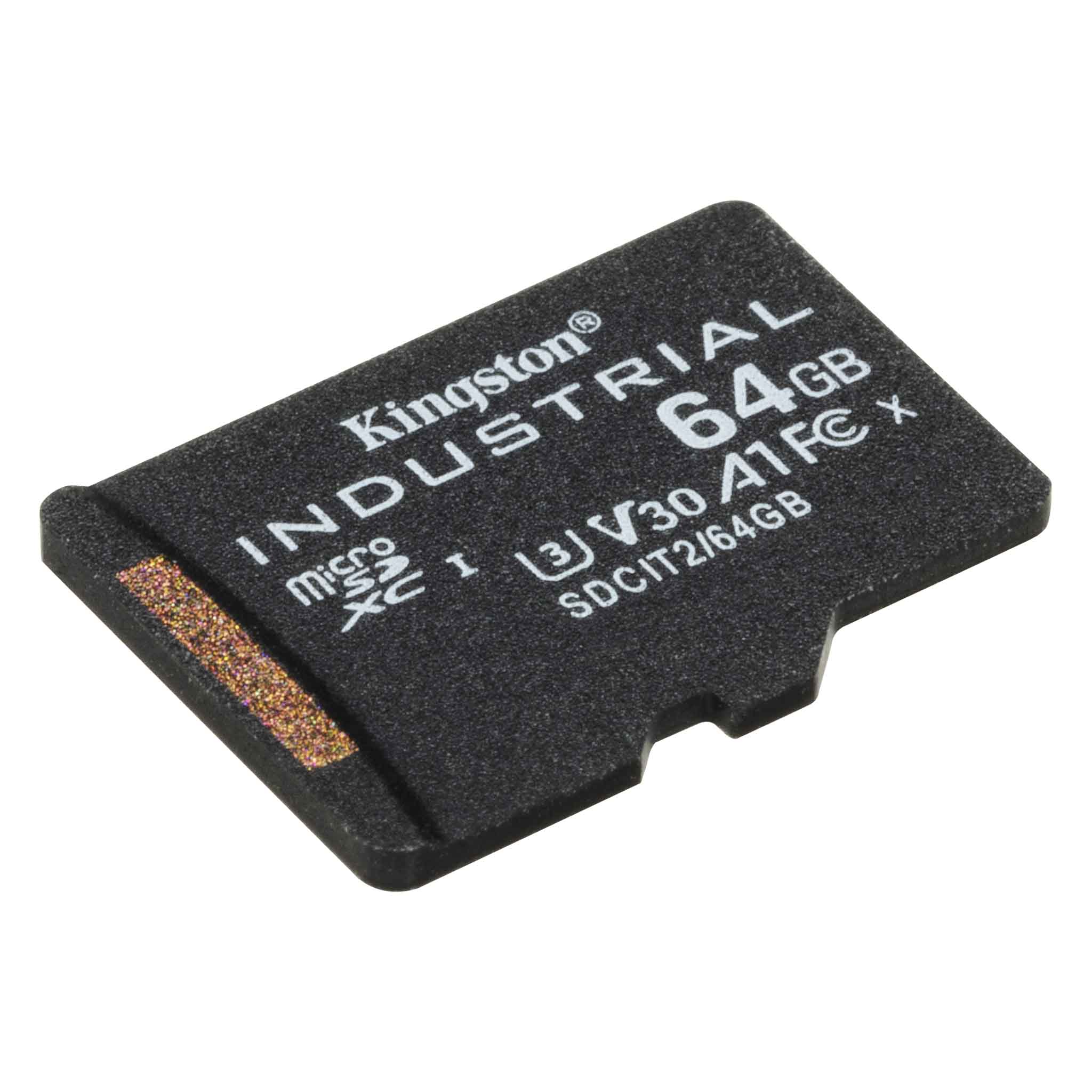   E2E4 Карта памяти промышленная 64Gb microSDXC Kingston Industrial UHS-I U3 V30 A1 (SDCIT2/64GBSP)