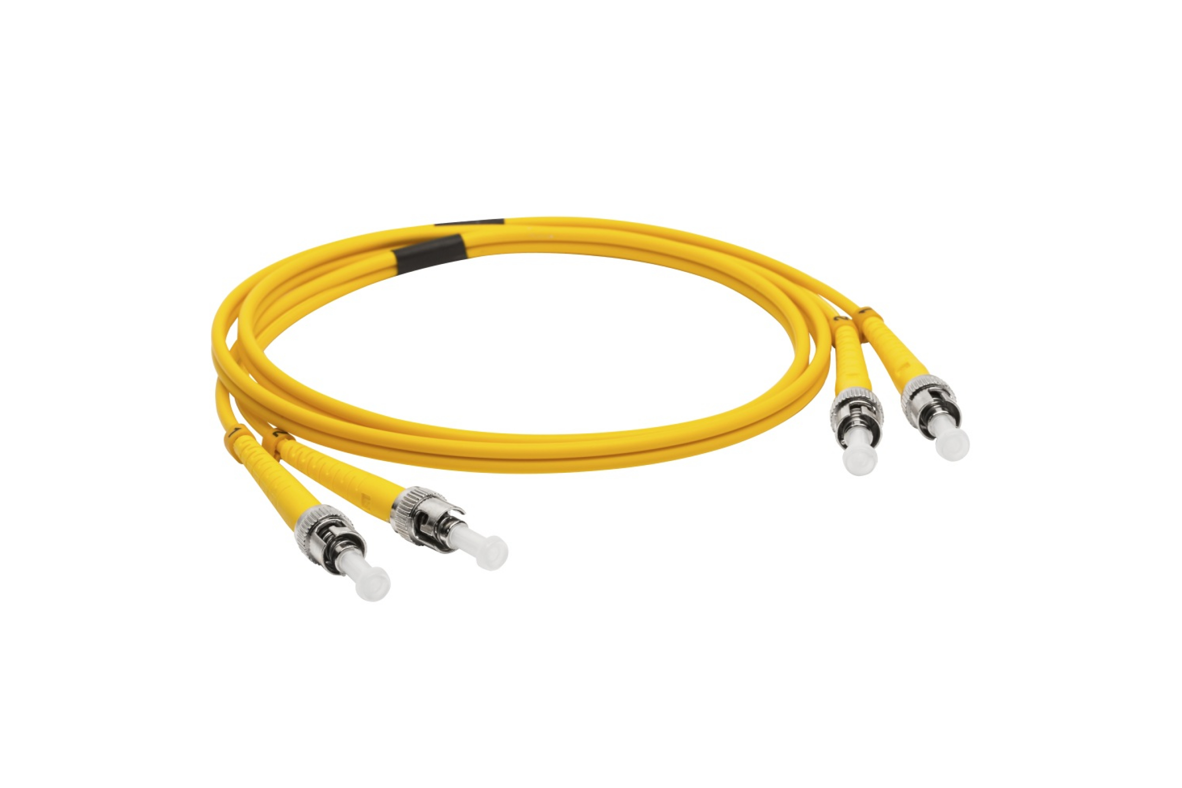 Патч-корд оптический LANMASTER, ST/UPC-ST/UPC, одномодовый, 9/125, OS2, двойной, 2м, желтый (LAN-2ST-2ST/SU-2.0)
