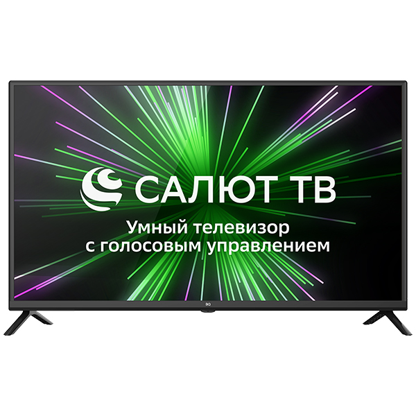 Телевизор 39 BQ 39S06B, HD, 1366x768, DVB-T /T2 /C, HDMIx3, USBx2, WiFi, Smart TV, черный