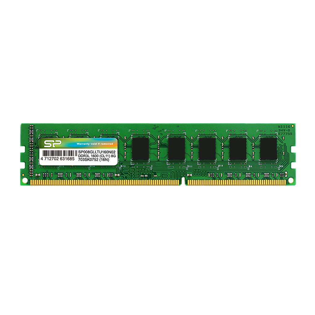 Память DDR3L DIMM 8Gb, 1600MHz, CL11, 1.35 В, Silicon Power (SP008GLLTU160N02)