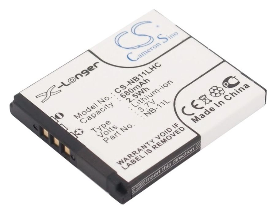 Аккумулятор CameronSino CS-NB11LHC/ NB-11L, 680mAh, 3.7V для Canon Digital IXUS 125/240 HS, PowerShot A1200/A2300