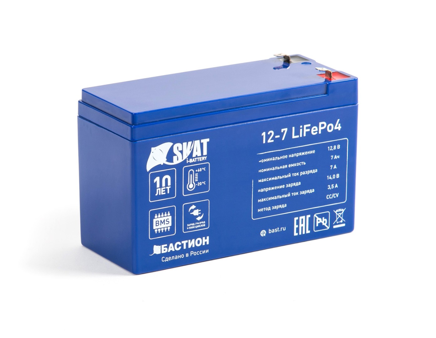 Аккумуляторная батарея для ИБП Бастион Skat i-Battery 12-7 LiFePo4, 12.8V, 7Ah (645)