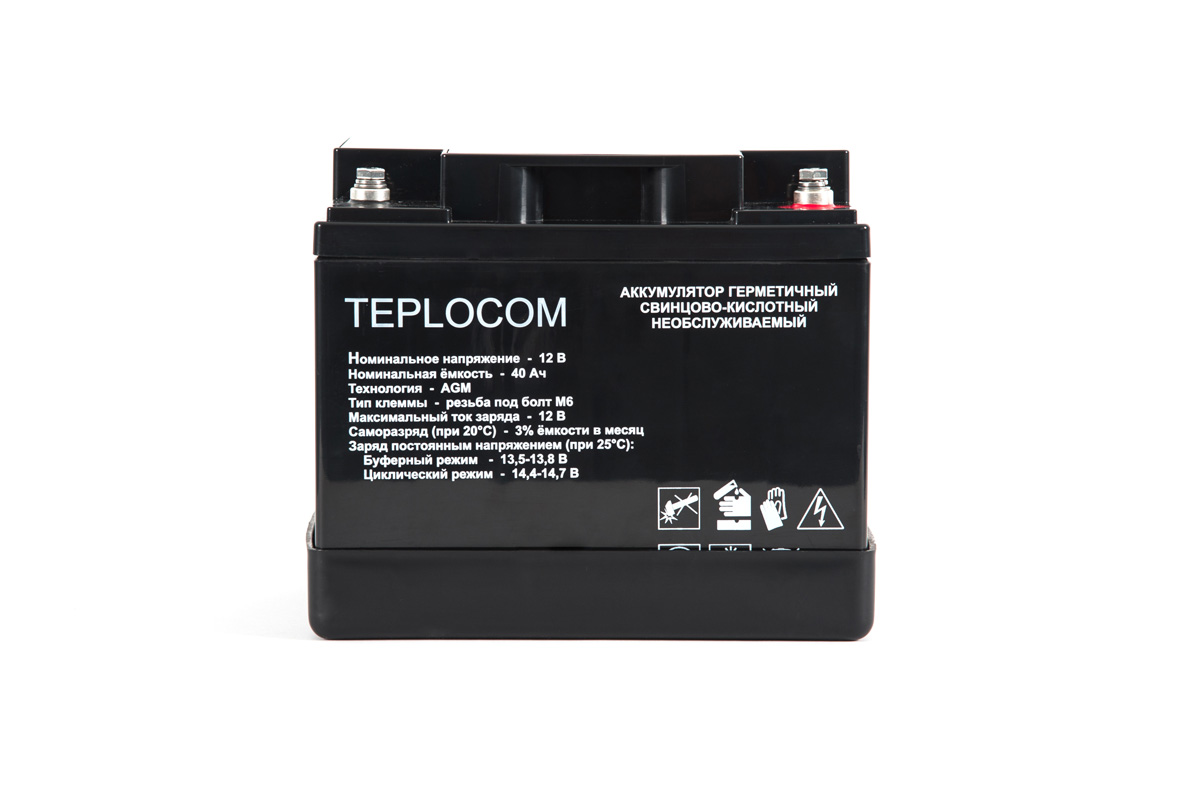 Аккумуляторная батарея для ИБП Бастион Teplocom, 12V, 40Ah (436)