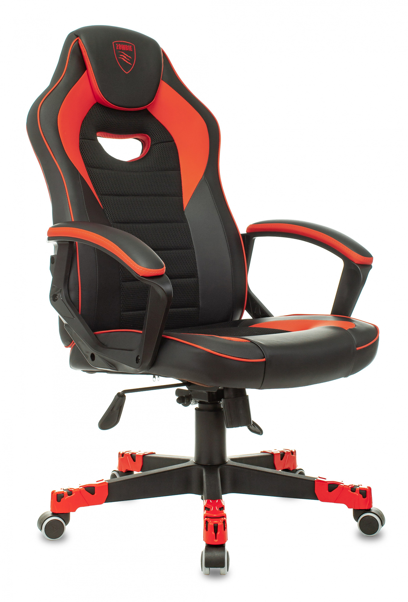 Игровые кресла Кресло игровое Бюрократ ZOMBIE GAME 16, черный/красный (ZOMBIE GAME 16 RED)