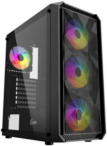 Корпус PowerCase Mistral Edge, ATX, Midi-Tower, USB 3.0, RGB подсветка, черный, без БП (CMIEB-L4)