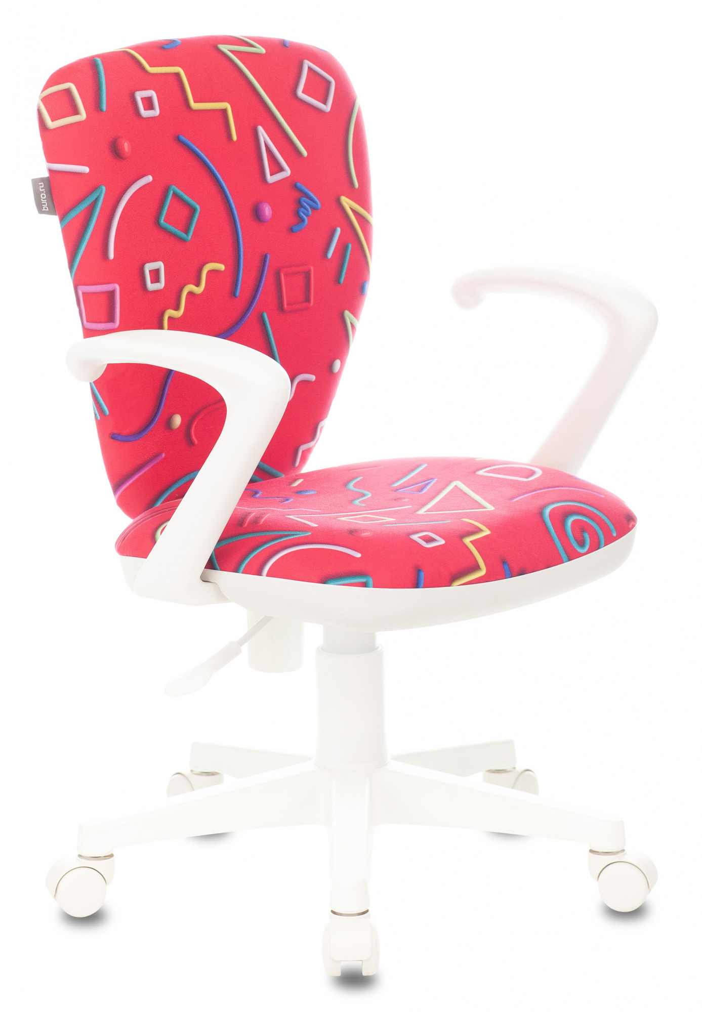 Детские кресла Кресло детское Бюрократ KD-W10AXSN розовый/геометрия (KD-W10AXSN/STICK-PK)