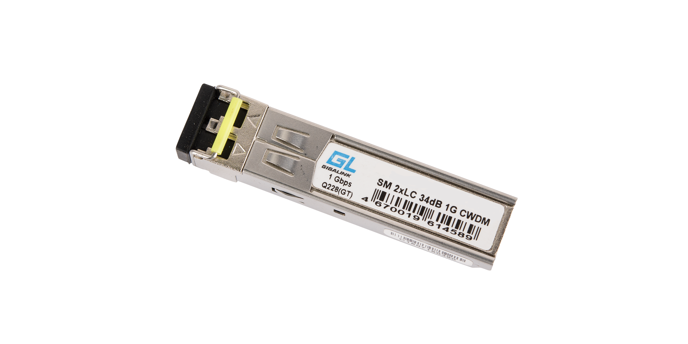 Модуль SFP GIGALINK, LC, Tx:1450 нм, 1 Гбит/с, SM, двойной, DDM (GL-OT-SG34LC2-1450-CWDM)