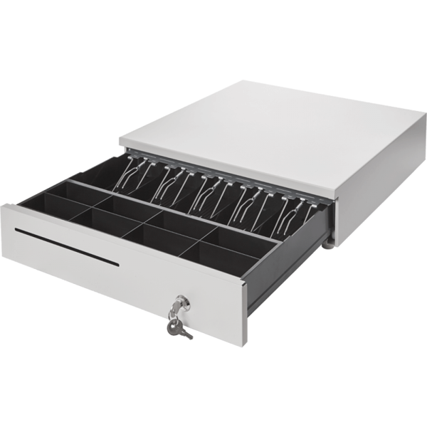 Денежные ящики Денежный ящик PayTor HT-410P, металл, бежевый, электромеханический, ячеек купюры/монеты: 5 шт./8 шт., распиновка: АТОЛ (HT-410-5010-13W1-2)