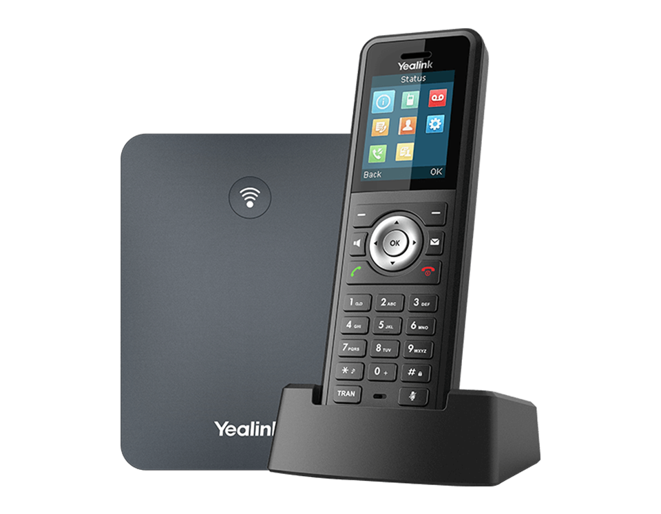 VoIP-телефон Yealink W79P, 10 SIP-аккаунтов, цветной дисплей, DECT, черный, база W70B+трубка W59R (W79P)