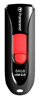 Флешка 64Gb USB 2.0 Transcend 590K, черный (TS64GJF590K)