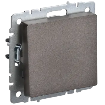 Выключатель IEK Brite ВС10-1-0-БрТБ, 1кл., скрытый монтаж, механизм с накладкой без рамки, бронза (BR-V10-0-10-K45)