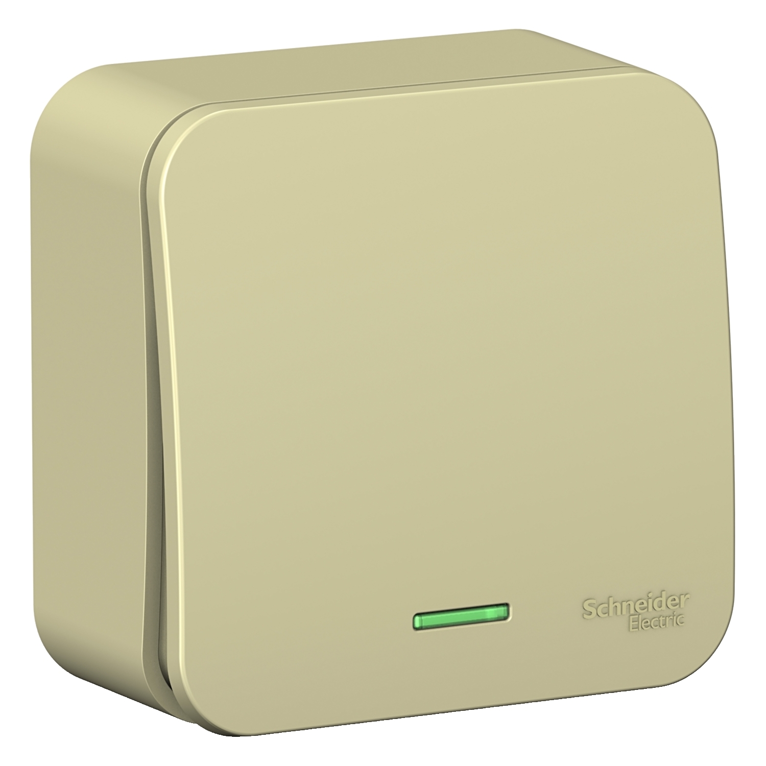 Выключатель Schneider Electric Blanca , 1кл., индикатор/подсветка, открытый монтаж, в сборе, бежевый (BLNVA101117)