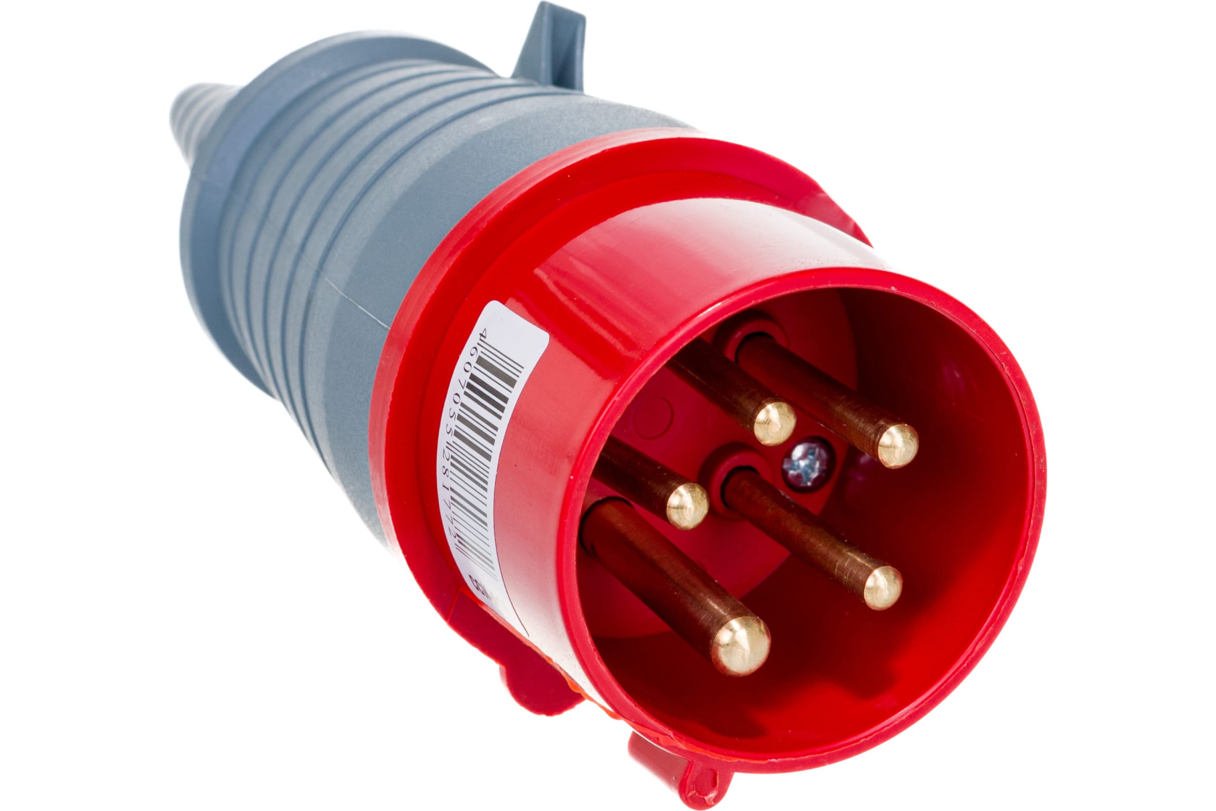 Вилка прямая IEK, кабельная, 16А, с/з, IP44, красный (PSR02-016-5)