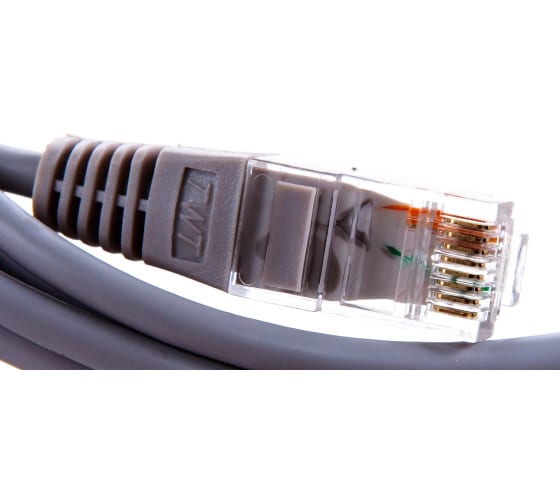 Патч-корд UTP кат.5e, 30м, RJ45-RJ45, серый, CU, Lanmaster (TWT-45-45-30-GY)