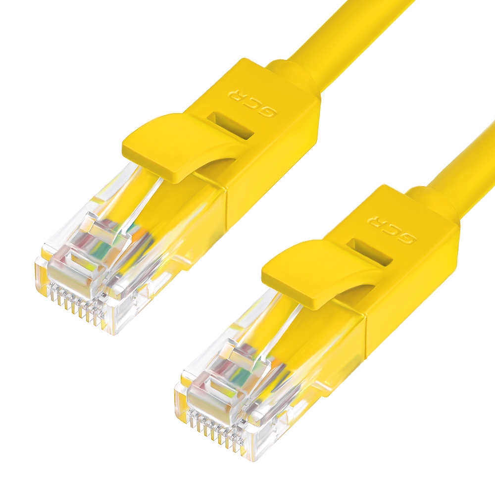 Патч-корд UTP кат.5e, 2м, RJ45-RJ45, желтый, Greenconnect (GCR-LNC02-2.0m)