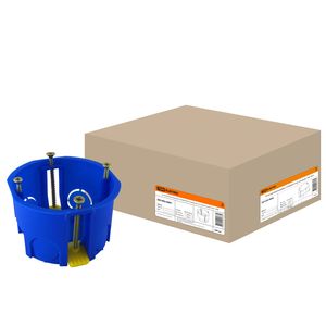 Коробка установочная TDM SQ1403-0001, модулей: 1, мест: 1, ⌀6.8 см x 4.5 см, для сплошных стен, синий (SQ1403-0001)