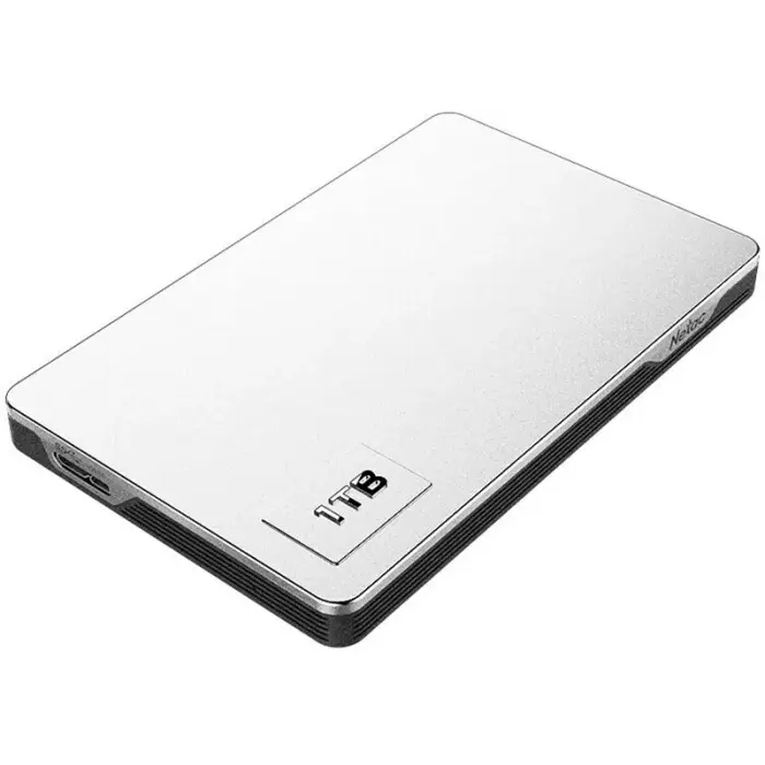 Внешние HDD  E2E4 Внешний жесткий диск (HDD) Netac 1Tb K338, 2.5, USB 3.0, серебристый (NT05K338N-001T-30SL/NT05K338N-001T-30SL)