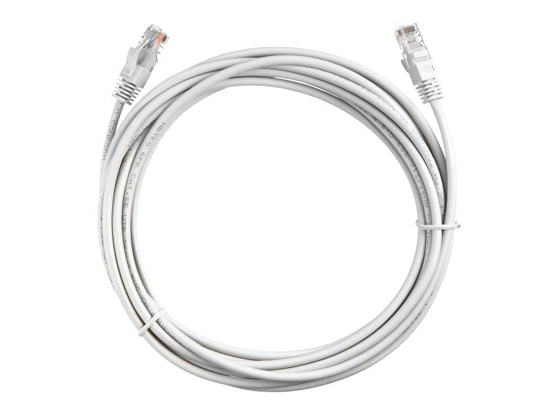 Патч-корд UTP кат.5e, 5м, RJ45-RJ45, серый, CU, LSZH, Netko NUTPBC.5e-5m-2-lszh (58660)