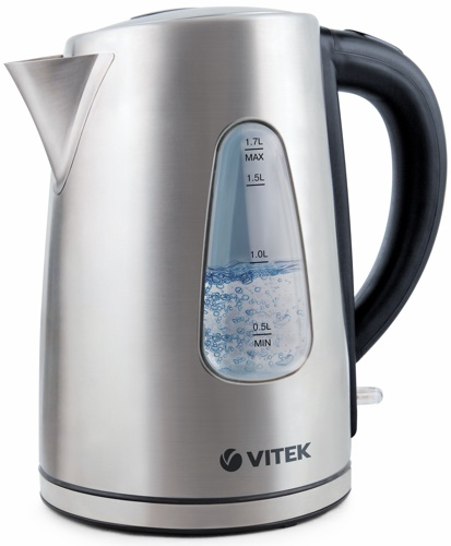  Чайник электрический VITEK VT-7007 1.7л. 2.2 кВт, нержавеющая сталь, серебристый