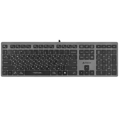Клавиатура проводная A4Tech Fstyler, ножничная, USB, черный/серый (FX50)
