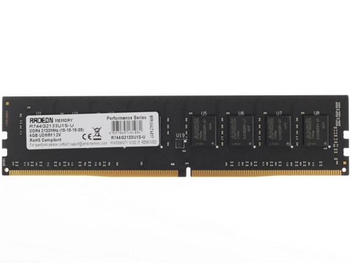 Память DDR4 DIMM 4Gb, 2133MHz, CL15, 1.2 В, AMD, R7 Performance Series Black (R744G2133U1S-U)