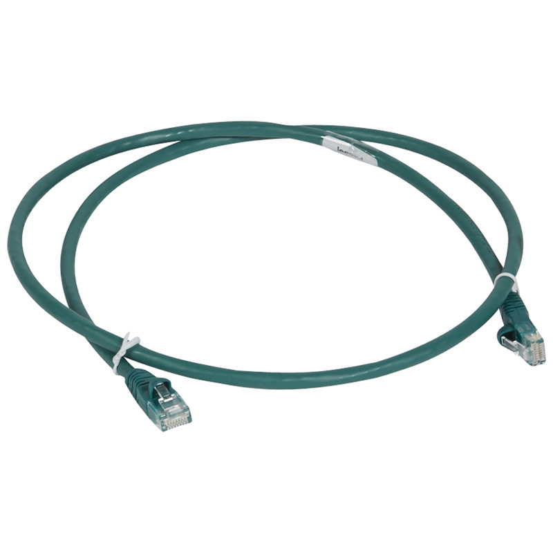 Патч-корд UTP кат.6, 3м, RJ45-RJ45, зеленый, LSZH, Legrand LCS3 (051860)