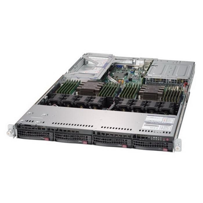 Серверная платформа SuperMicro 6019U-TR4, 2xSocket3647, 24xDDR4, 4x3.5 HDD HS, 4GLAN, IPMI, Redundant 2x750 Вт, 1U (SYS-6019U-TR4)