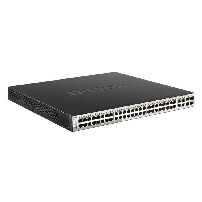 Коммутатор D-Link DGS-1210-52, управляемый, кол-во портов: 48x1 Гбит/с, кол-во SFP/uplink: combo RJ-45/SFP 4x1 Гбит/с, установка в стойку (DGS-1210-52/F3A)