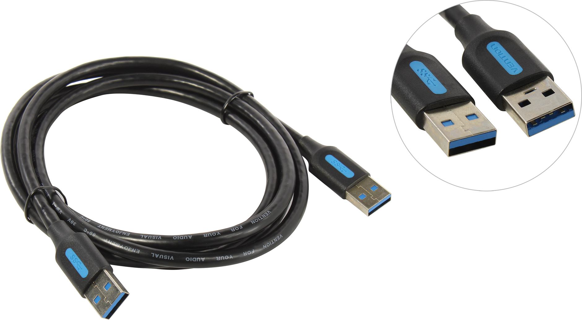 Кабель USB 3.0(Am)-USB 3.0(Am), 2м, черный Vention (CONBH)