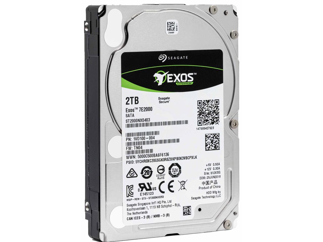   E2E4 Жесткий диск (HDD) Seagate 2Tb Exos 7E2000, 2.5, 7.2K, 512n, SATA3 (ST2000NX0403)