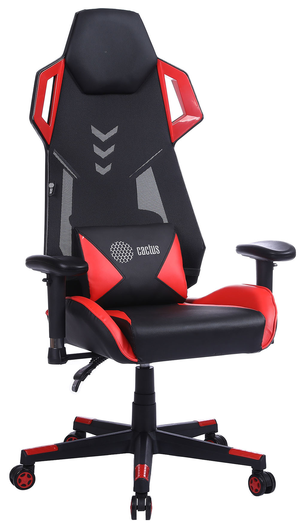 Игровые кресла Кресло игровое Cactus CS-CHR-090, черный/красный (CS-CHR-090BLR)