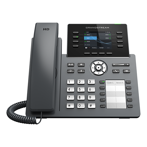 VoIP-телефон Grandstream GRP2634, 4 линии, 8 SIP-аккаунтов, монохромный дисплей, PoE, черный (GRP2634)