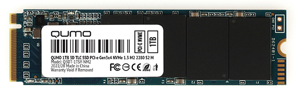  Твердотельный накопитель (SSD) Qumo 1Tb Novation, 2280, M.2, NVMe (Q3DT-1TSY-NM2)