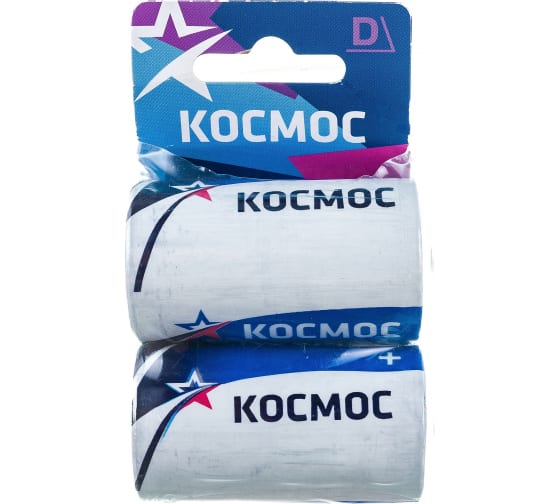 Элементы питания  E2E4 Батарея Космос D (LR20/13А), 1.5V, 2шт. (KOCR202BL)