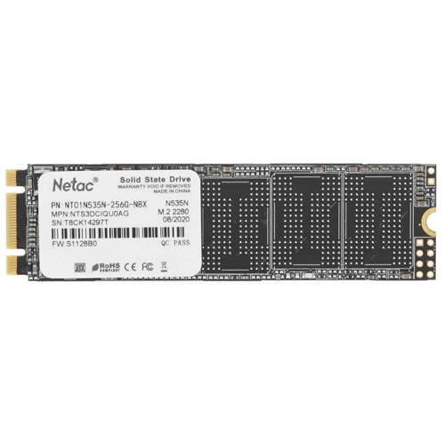 Твердотельный накопитель (SSD) Netac 256Gb N535N, 2280, M.2 (NT01N535N-256G-N8X)