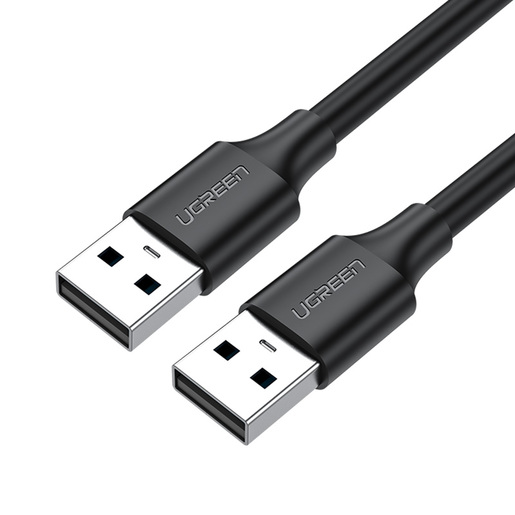 Кабель USB 2.0(Am)-USB 2.0(Am), экранированный, 2м, черный UGREEN US102 (10311)