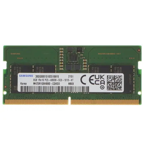 Память DDR5 SODIMM 8Gb, 4800MHz, CL40, 1.1 В, Samsung (M425R1GB4BB0-CQK)