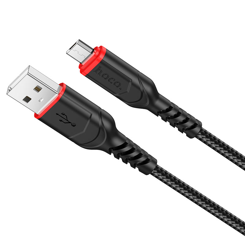 Кабель Micro USB-USB, 2.4A, 1м, черный HOCO X59 (744890)