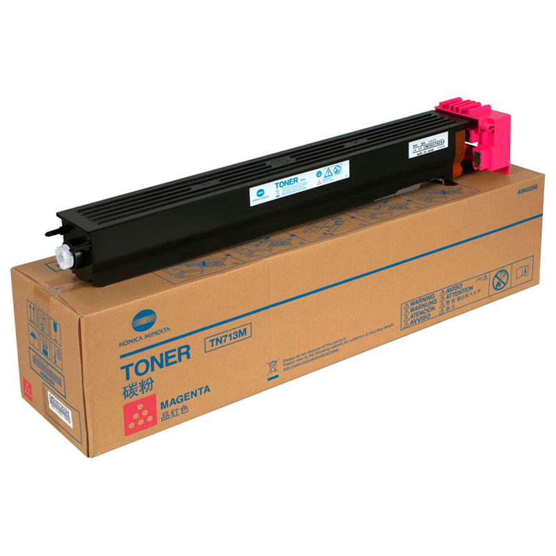 Картридж лазерный Konica Minolta TN-713M/A9K8350, пурпурный, 33200 страниц, оригинальный для Konica Minolta bizhub C659/C759/AP