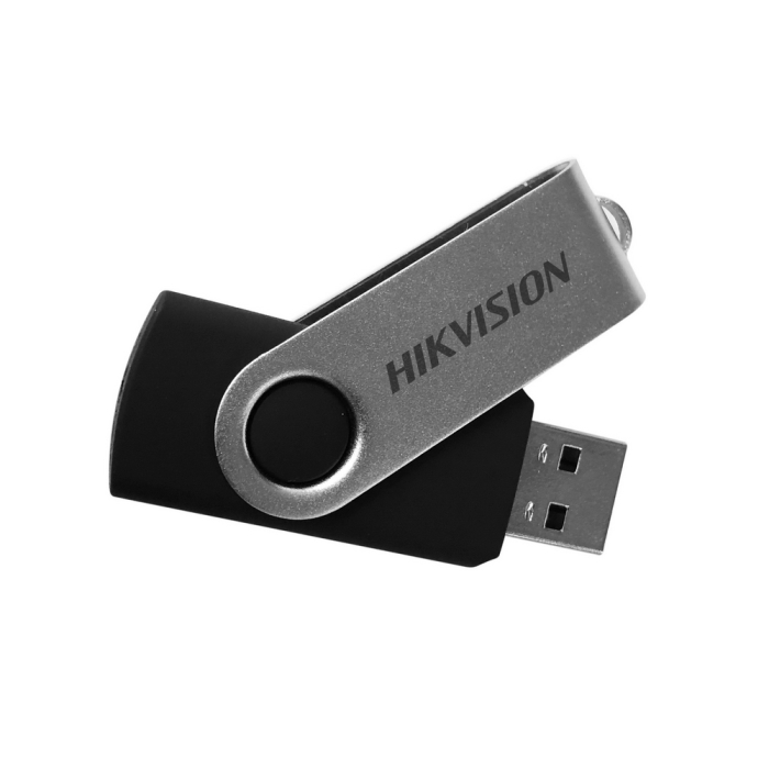 Флешка 16Gb USB 2.0 HIKVision M200S, черный/серебристый (HS-USB-M200S/16G)