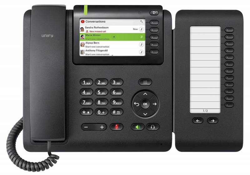 VoIP-телефон Unify CP600, 1 линия, 1 SIP-аккаунт, цветной дисплей, PoE, черный (L30250-F600-C428)